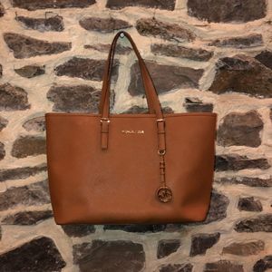 Brown Leather Michael Kors Tote